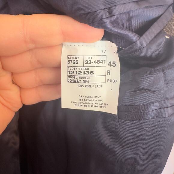 NWT Jack Victor Men’s Conway Plaid Wool Sport Coat Blazer Size 45R Luxury Office - Picture 3 of 13